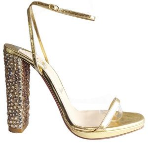 Christian Louboutin Swarovski Crystal heel sandals rare